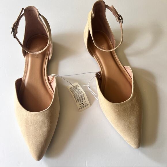 Old Navy Women's Pointy Toe Low Heel Ankle Strap Flats Desert Floor Sz 8 - Picture 5 of 13